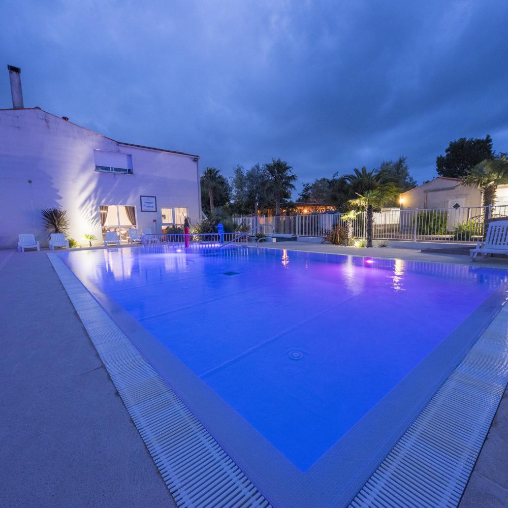 Big pool at night