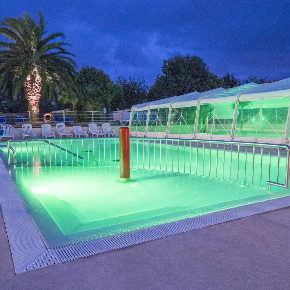 Outdoor night pool