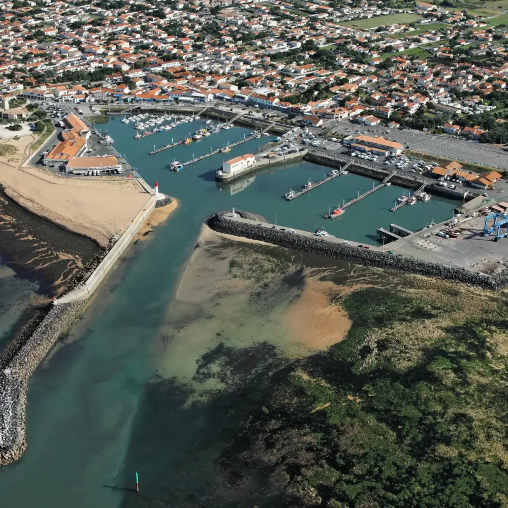 Vue aérienne sur le port de la Cotinière sur l'île d'Oléron.