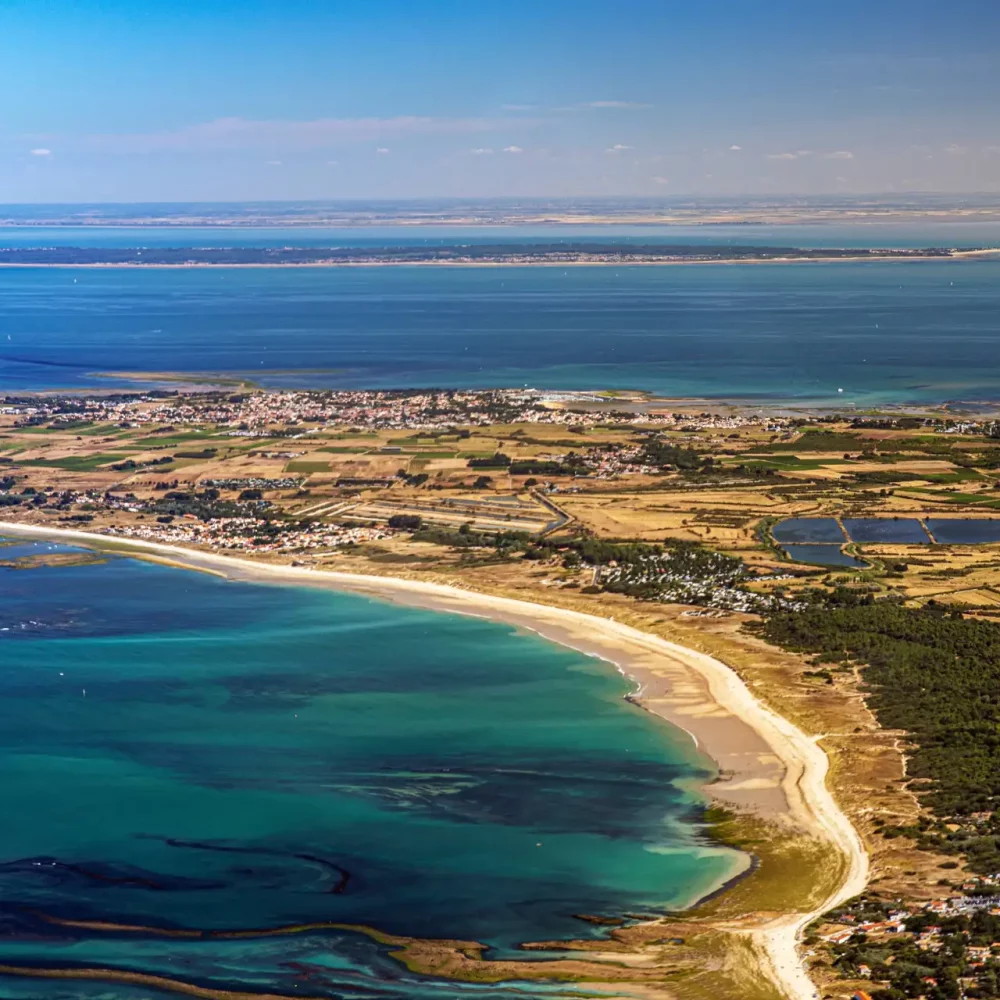 Vue aérienne de la plage de Saint-Pierre d'Oléron.